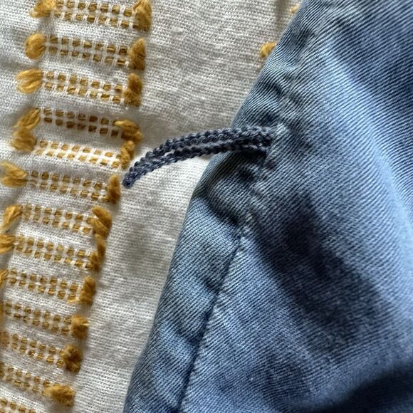 Motherhood Maternity Women’s Blue Denim Tank Blouse w/Tie Front Size XL - Picture 4 of 11